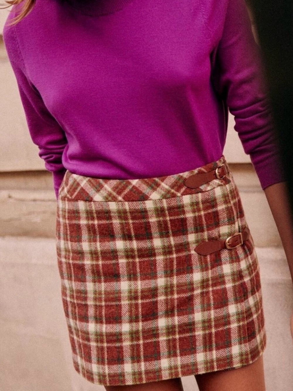 Sezane Scotland Mini Skirt